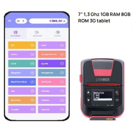 CashBox Adóügyi nyomtató + Tablet + Ntak