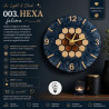 003. HEXA kézzel készített fa-epoxy falióra