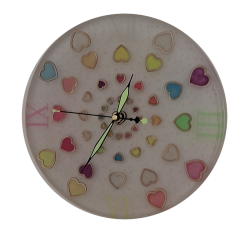 005. Szíves világító epoxy falióra – Au Light & Clock