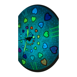 005. Szíves világító epoxy falióra – Au Light & Clock