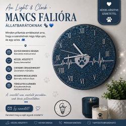 008. Buborékos Mancs kézzel készített epoxy falióra