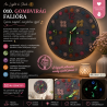 010. Gombvirág kézzel készített epoxy falióra