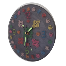 010. Gombvirág világító epoxy falióra – Au Light & Clock