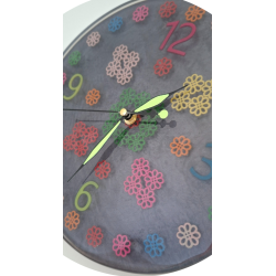 010. Gombvirág világító epoxy falióra – Au Light & Clock