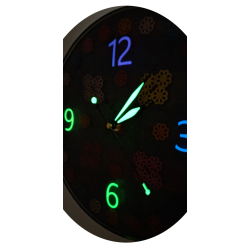 010. Gombvirág világító epoxy falióra – Au Light & Clock
