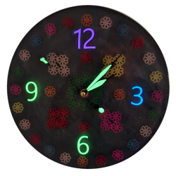 010. Gombvirág világító epoxy falióra – Au Light & Clock