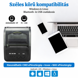 Mobil nyomtató – könnyű, gyors számlanyomtatás 57,5 mm papírszélességg