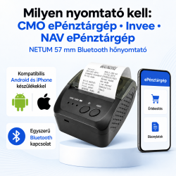 Netum 57mm thermo hordozható blokknyomtató