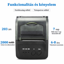 Mobil nyomtató – könnyű, gyors számlanyomtatás 57,5 mm papírszélességg