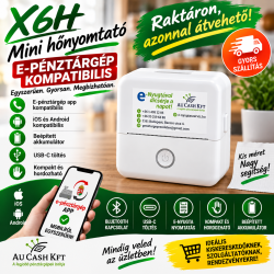 X6h-mini Bluetooth hőnyomtató NAV ePénztárgép alkalmazáshoz