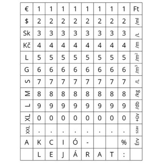 Motex MX-2616 NEW árazógép – kétsoros, 26×16 mm címkéhez